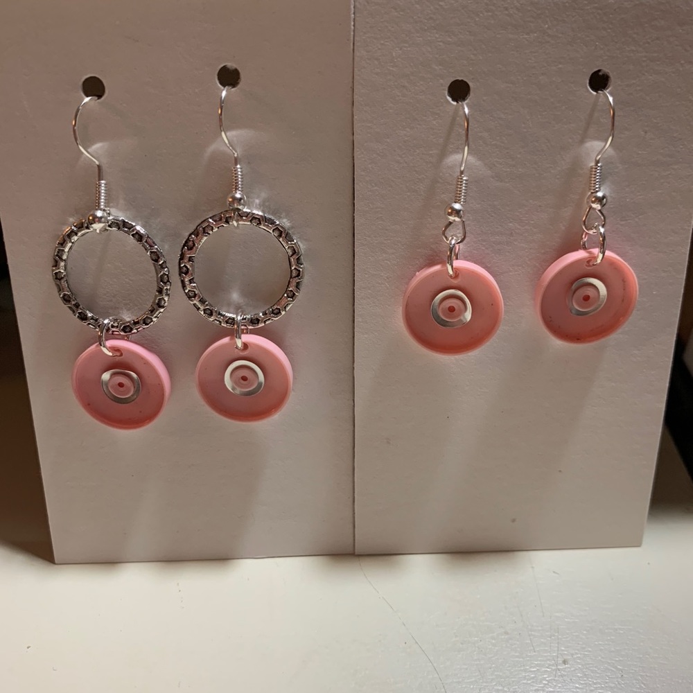 Handmade Pfizer vaccine cap earings